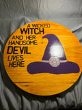 Handmade Witchy Pine Sign: Hand Burned & Stained