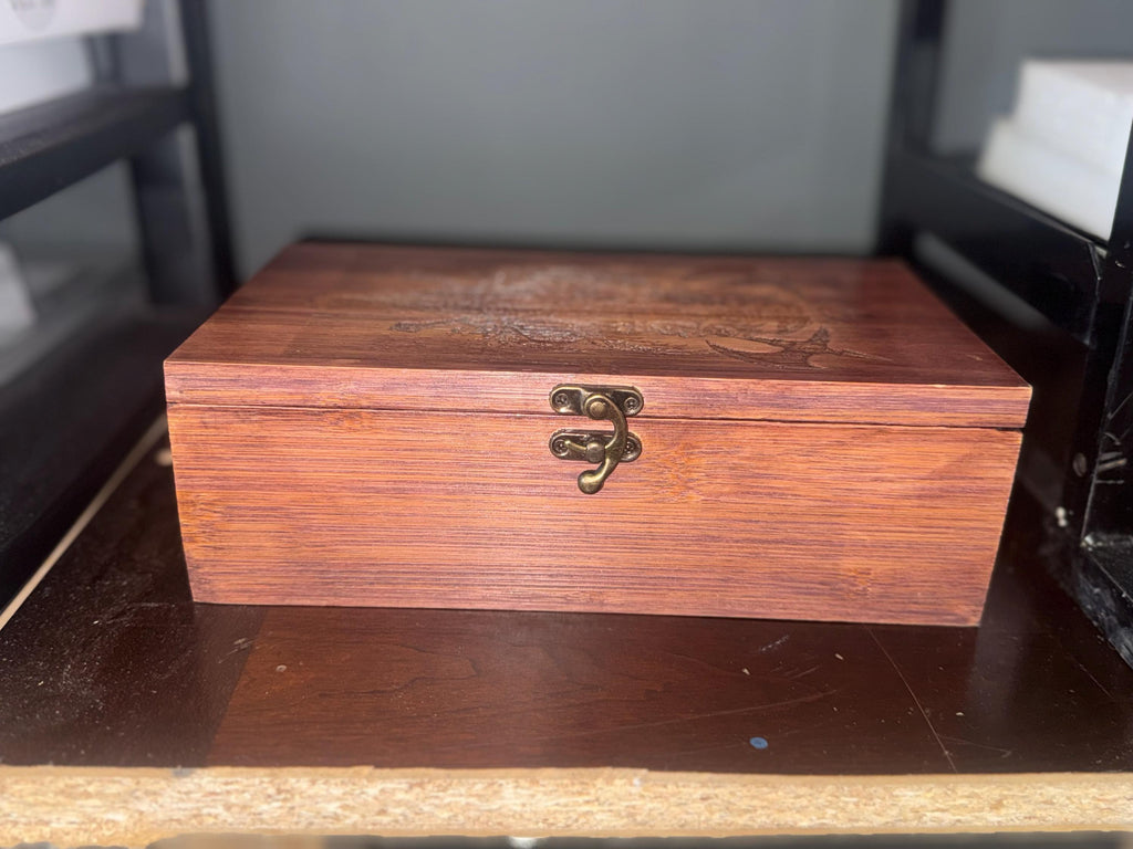 Einherjar Wooden Keepsake Box – Norse Mythology Warrior Spirit Shadow Work Box
