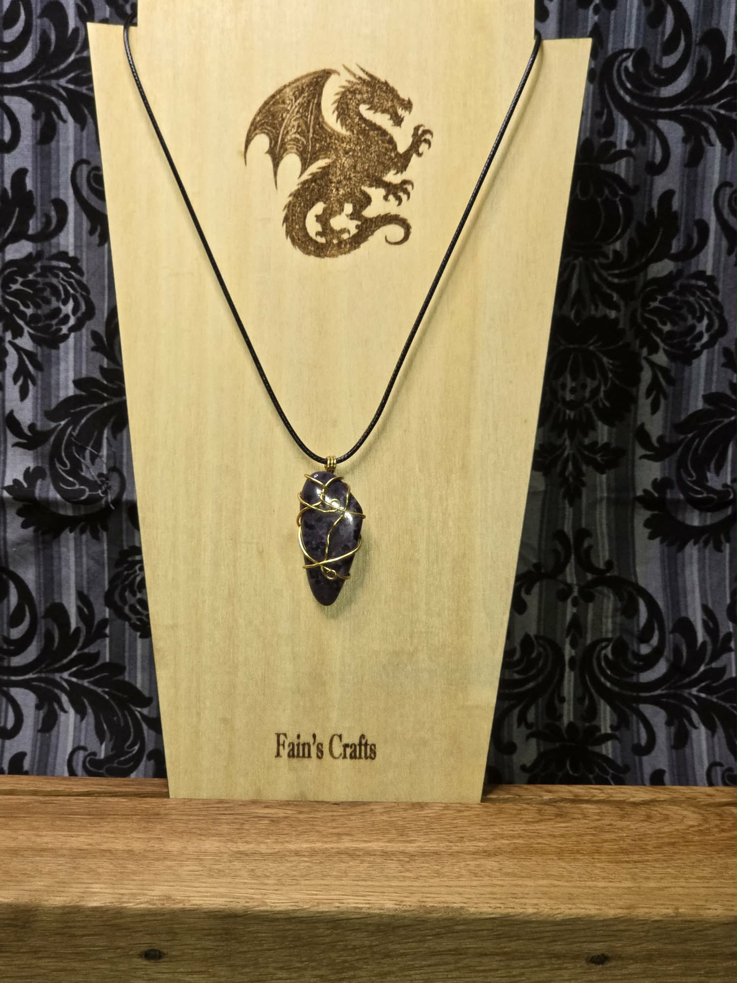 Purple Dalmatian Jasper Pendant