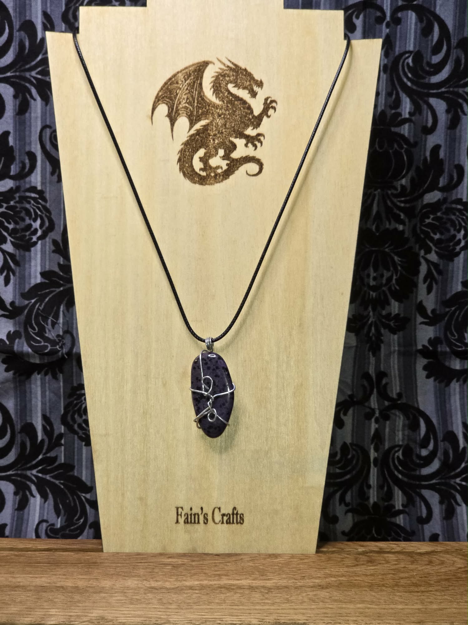 Purple Dalmatian Pendant