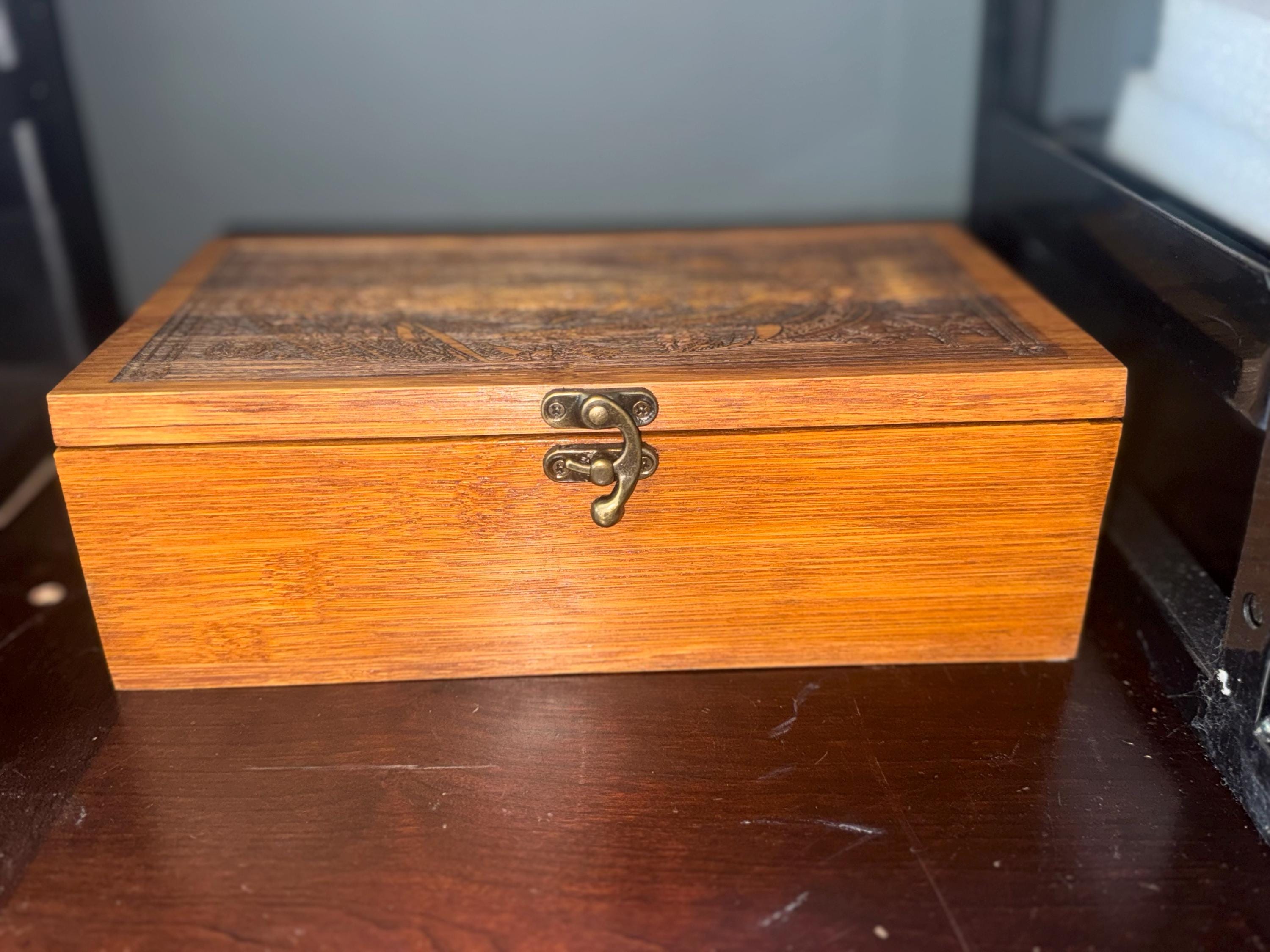 Odin Wooden Keepsake Box – Norse God of Wisdom