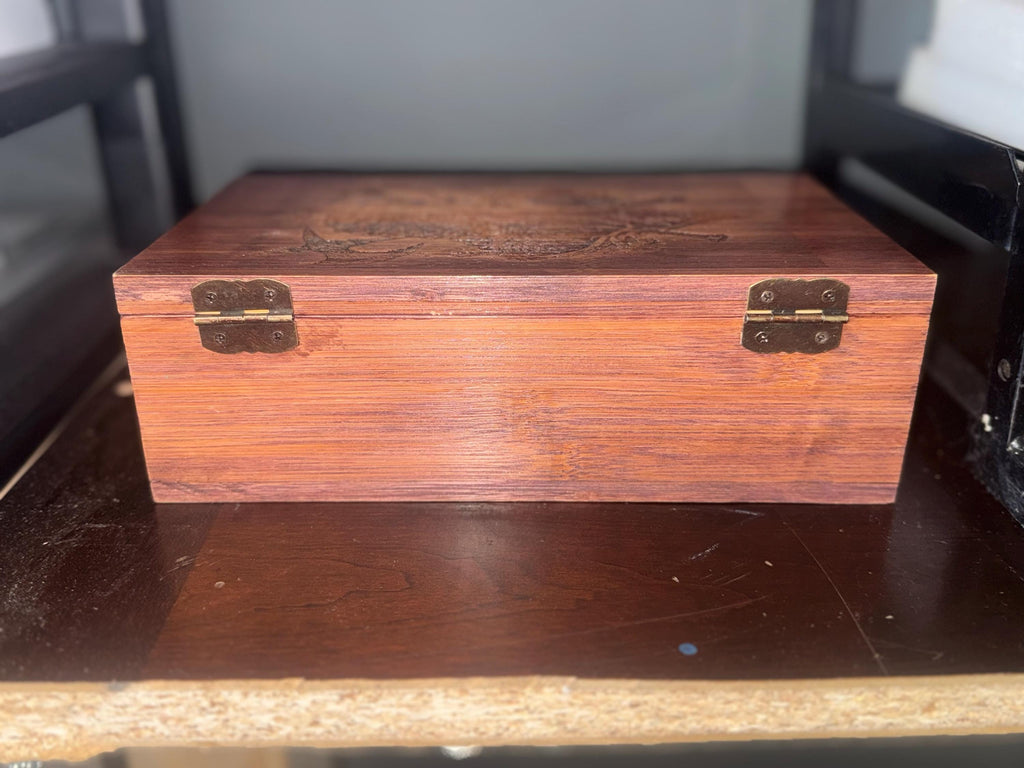 Einherjar Wooden Keepsake Box – Norse Mythology Warrior Spirit Shadow Work Box