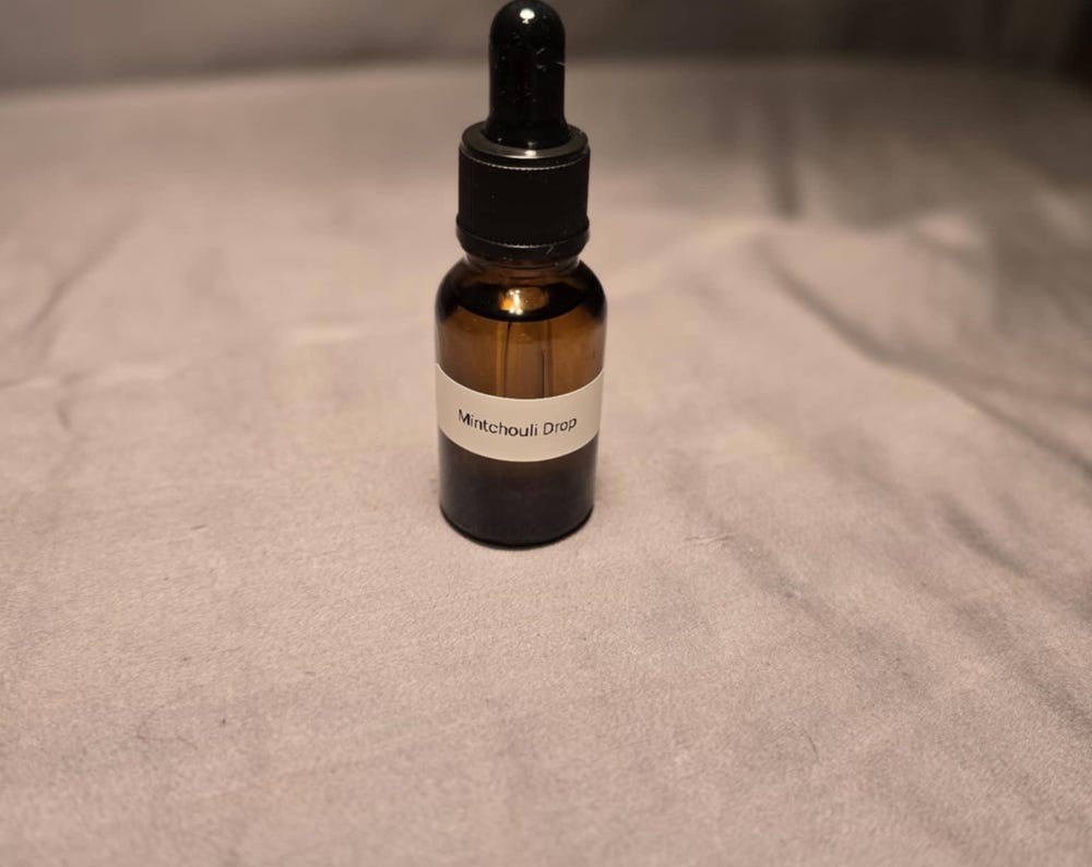 Mintchouli Beard Oil. 1/2 oz bottle.