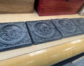 Hand-Engraved Gothic Witch Slate Coasters – Set of 4